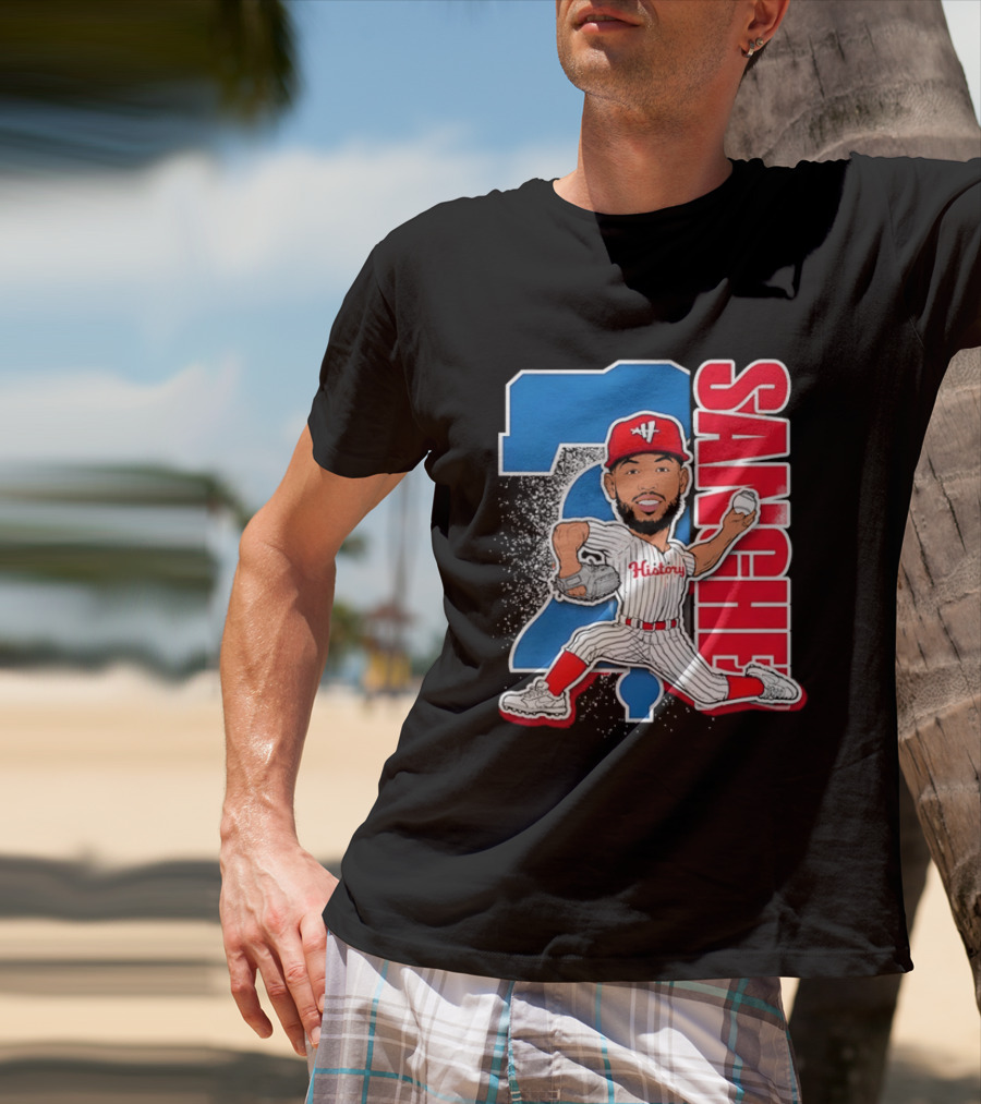 Sixto Sanchez 21 History Philadelphia Phillies Pitcher T-Shirt