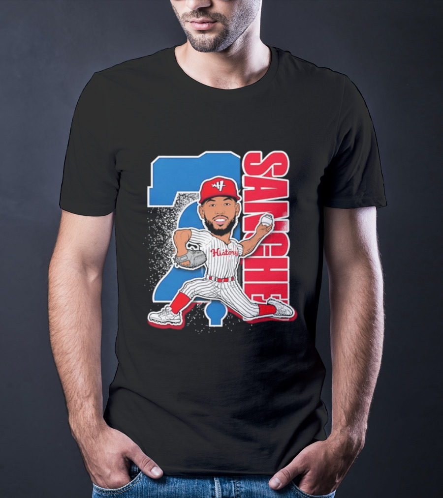 Sixto Sanchez 21 History Philadelphia Phillies Pitcher T-Shirt