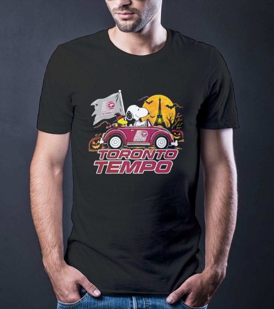 Toronto Tempo Snoopy Woodstock Halloween Car Adventure T-Shirt