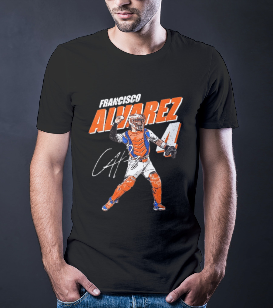 Francisco Alvarez New York Mets Number 4 Catcher T-Shirt