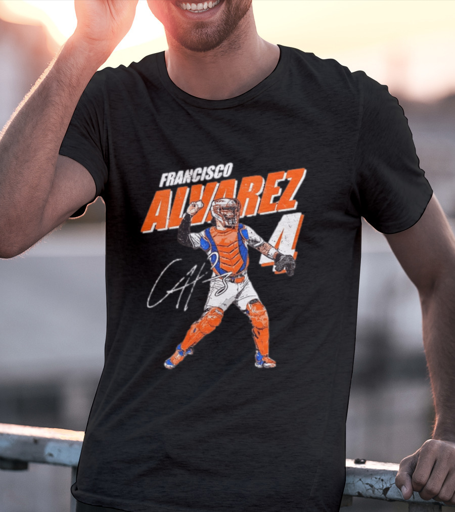 Francisco Alvarez New York Mets Number 4 Catcher T-Shirt
