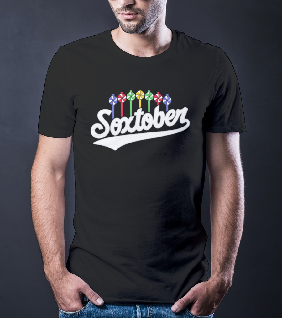 Colorful Pinwheel Soxtober Celebration 2023 T-Shirt