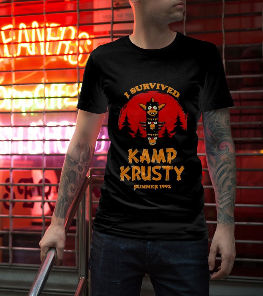 I Survived Kamp Krusty Summer 1992 Nostalgic Cartoon Adventure T-Shirt