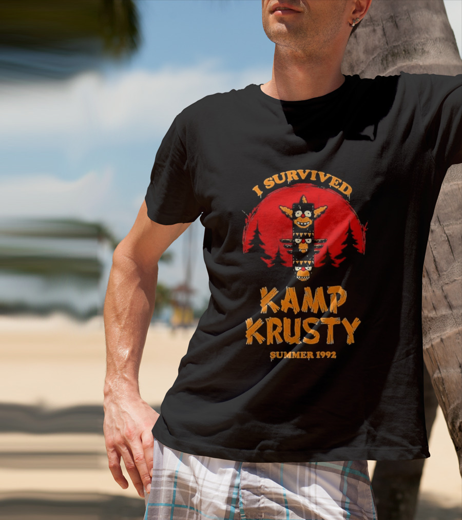 I Survived Kamp Krusty Summer 1992 Nostalgic Cartoon Adventure T-Shirt