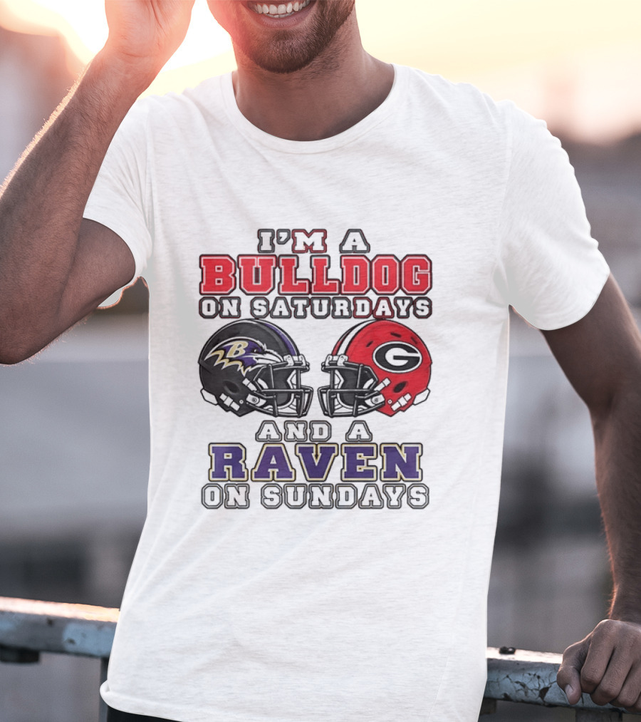 I'm A Bulldog On Saturdays And A Raven On Sundays Sports Team Pride T-Shirt