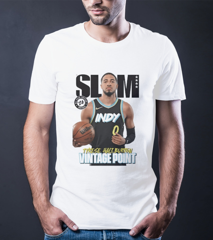 SLAM Magazine Tyrese Haliburton Indy Vintage Point T-Shirt
