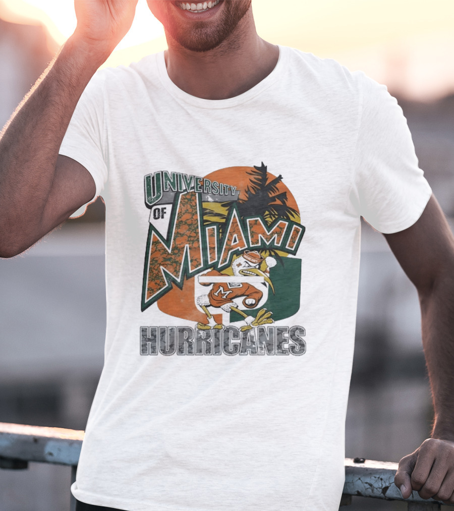 University Of Miami Hurricanes Vintage Sebastion The Ibis T-Shirt