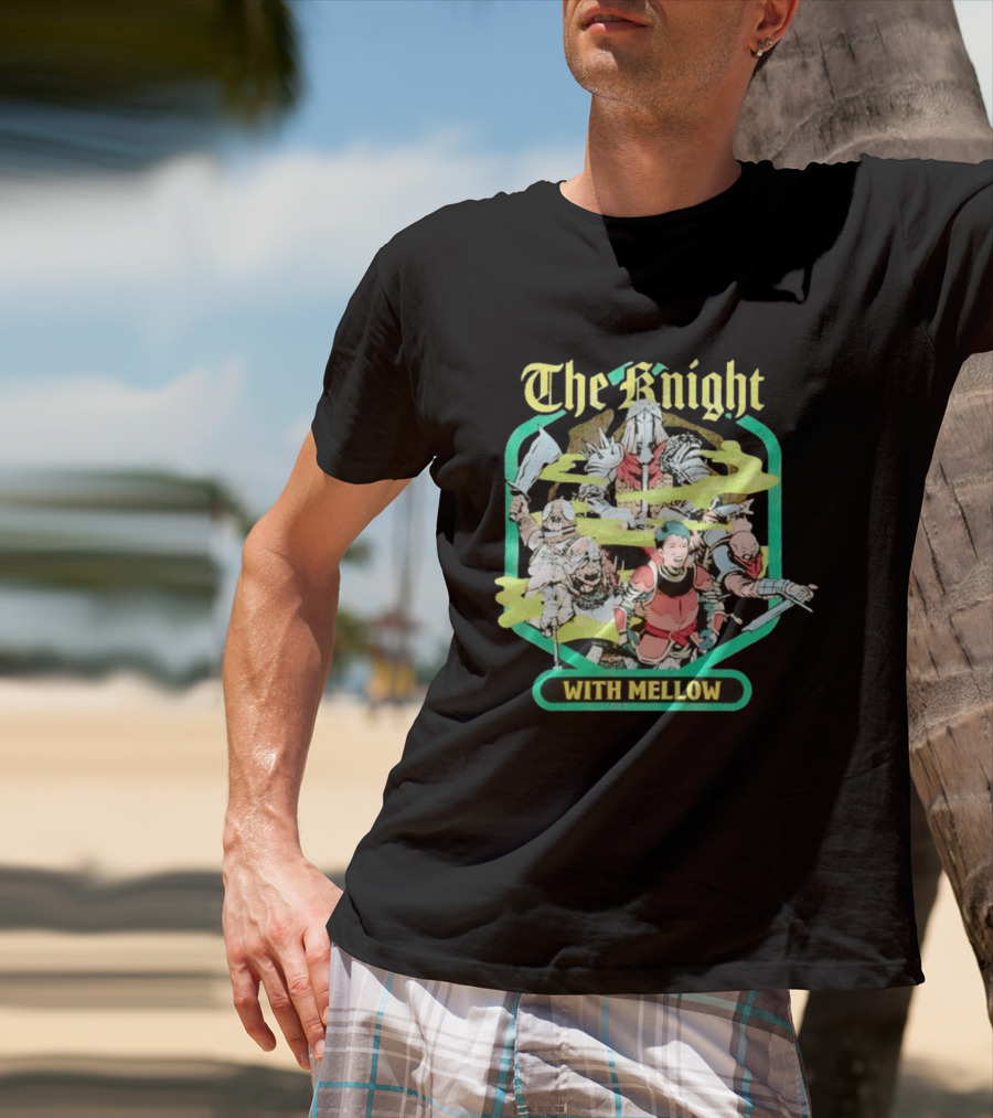 The Knight With Mellow Distressed Fantasy Warrior T-Shirt