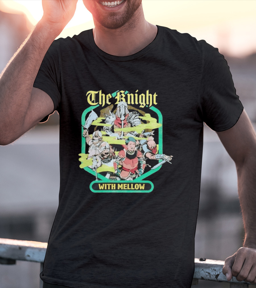 The Knight With Mellow Distressed Fantasy Warrior T-Shirt