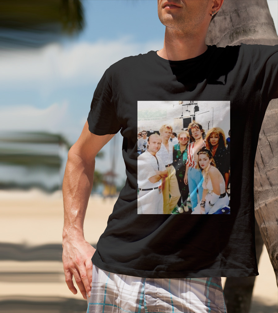 Live Aid Legends Phil Collins Mick Jagger Madonna And Tina Turner T-Shirt