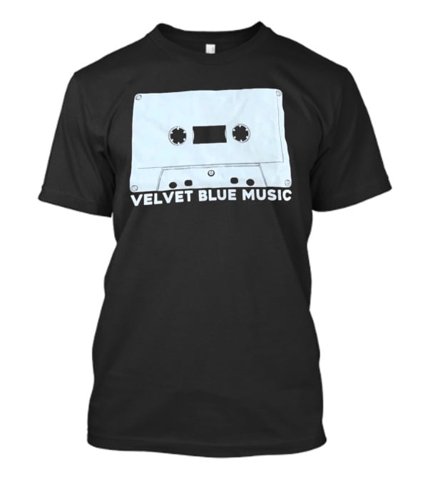 Velvet Blue Music Cassette Tape Indie Record Label Retro Aesthetic T-Shirt