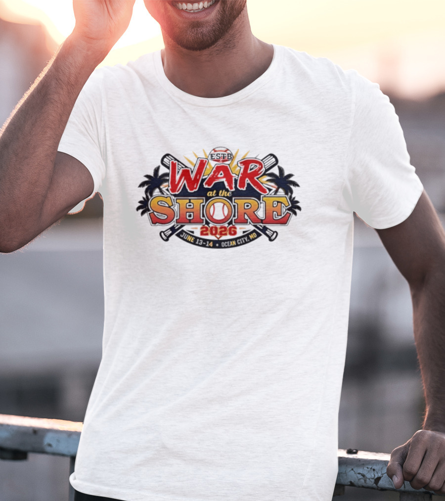 ESPB War At The Shore 2026 Baseball Tournament Ocean City MD T-Shirt