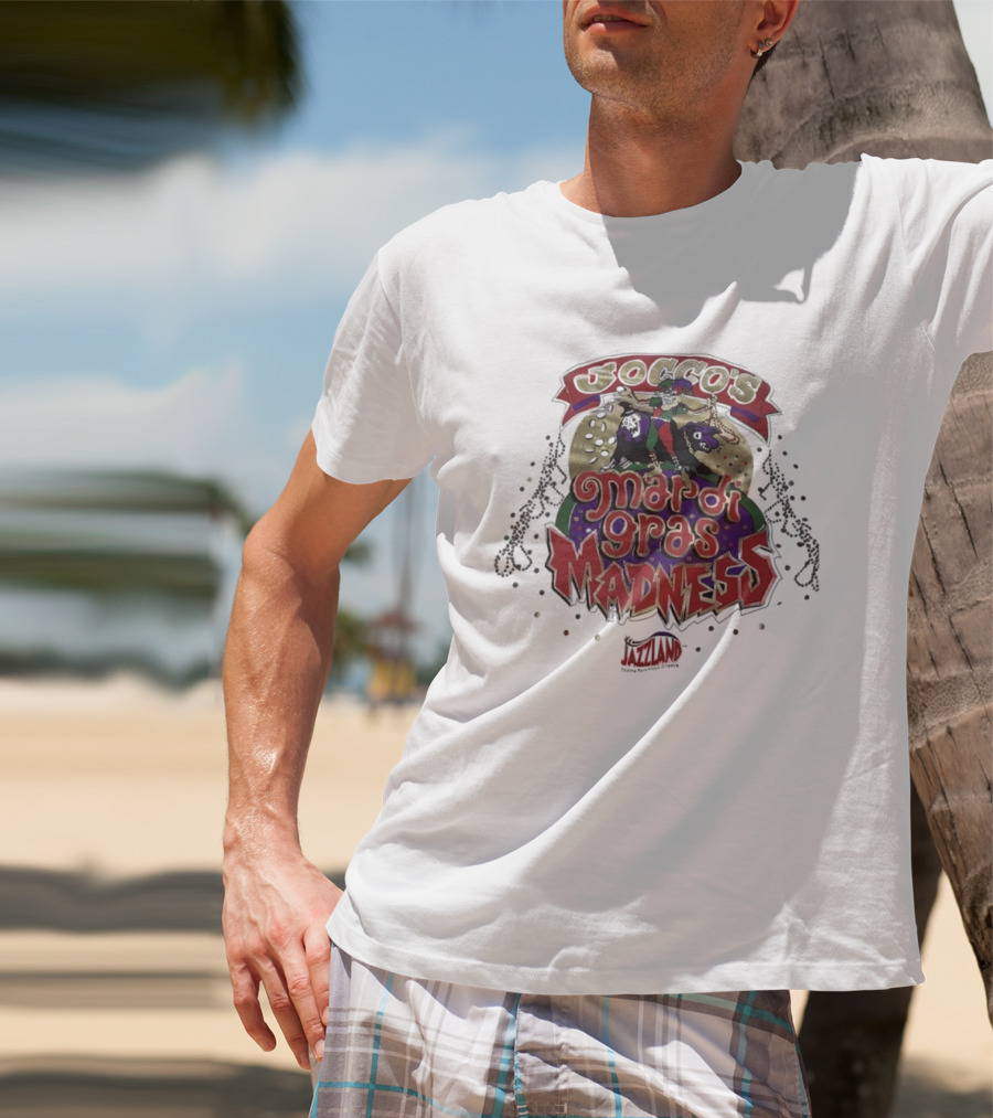 Jocco's Mardi Gras Madness Jazzland Park New Orleans Celebration Event T-Shirt