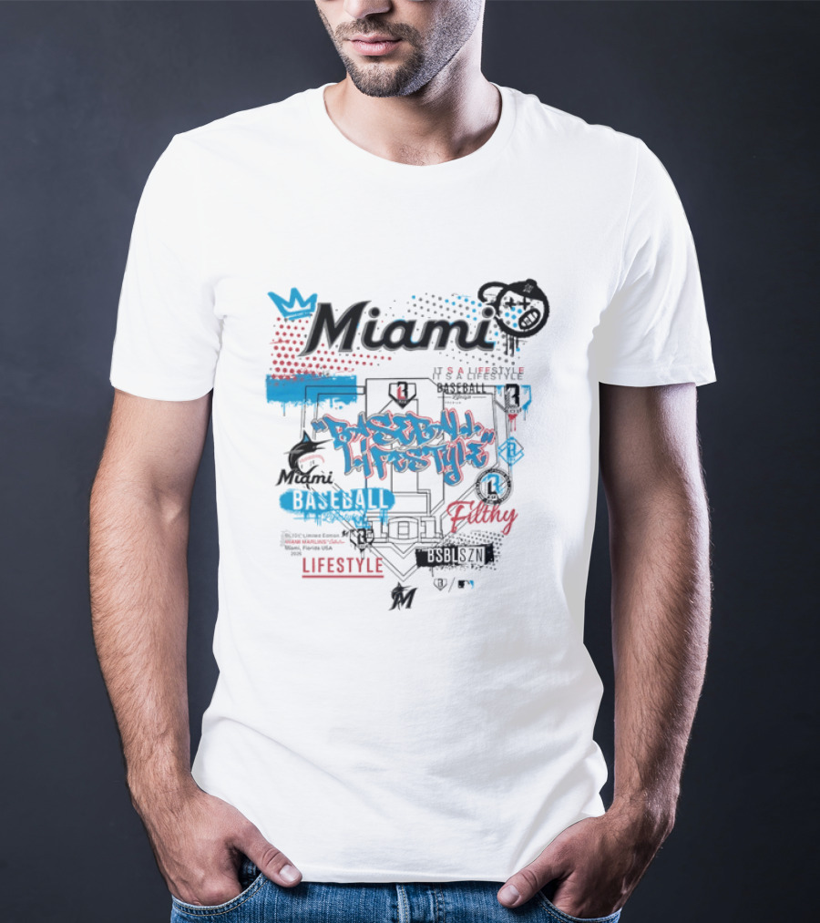 Miami Marlins Baseball Lifestyle It's A Lifestyle Vibes And Rhythm T-Shirt