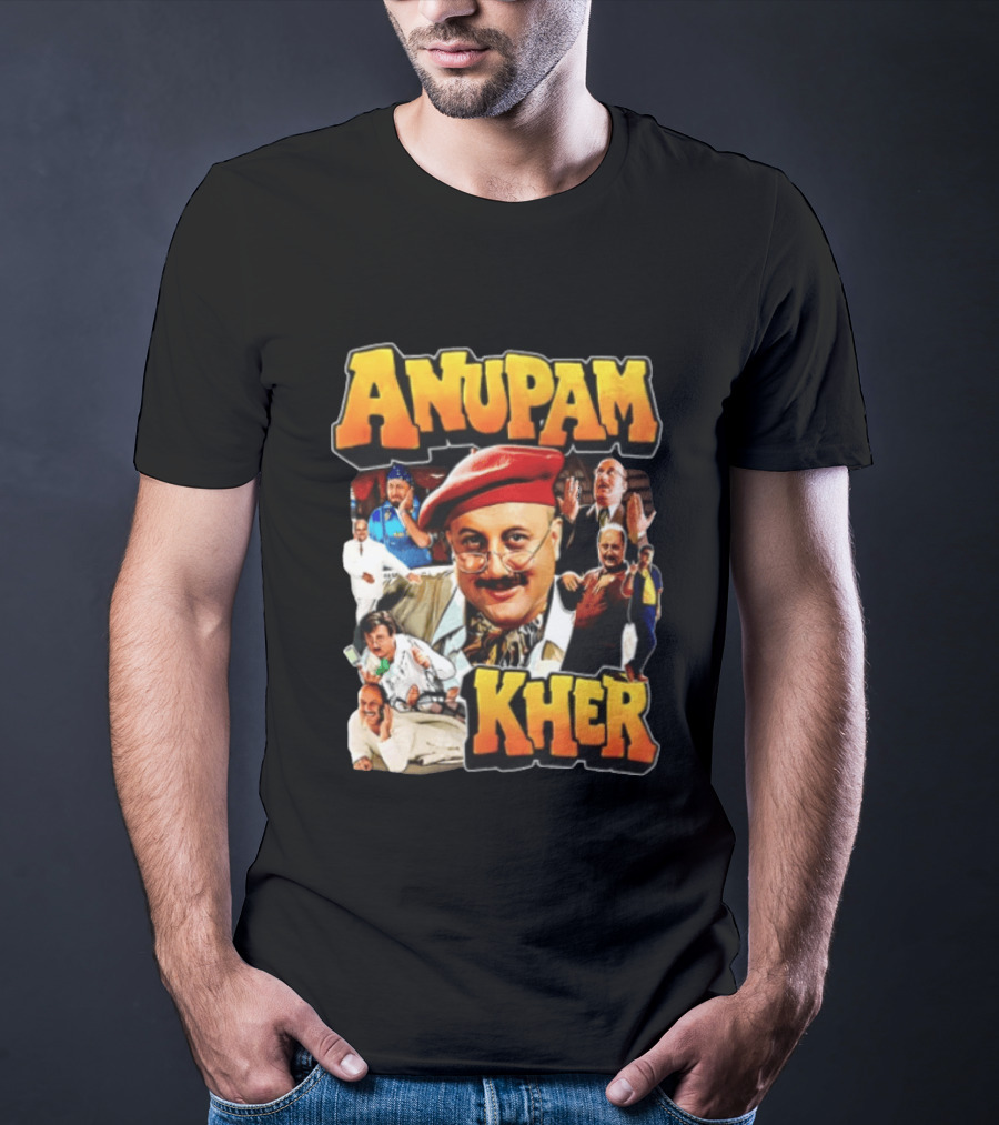 Anupam Kher Iconic Characters Collage T-Shirt