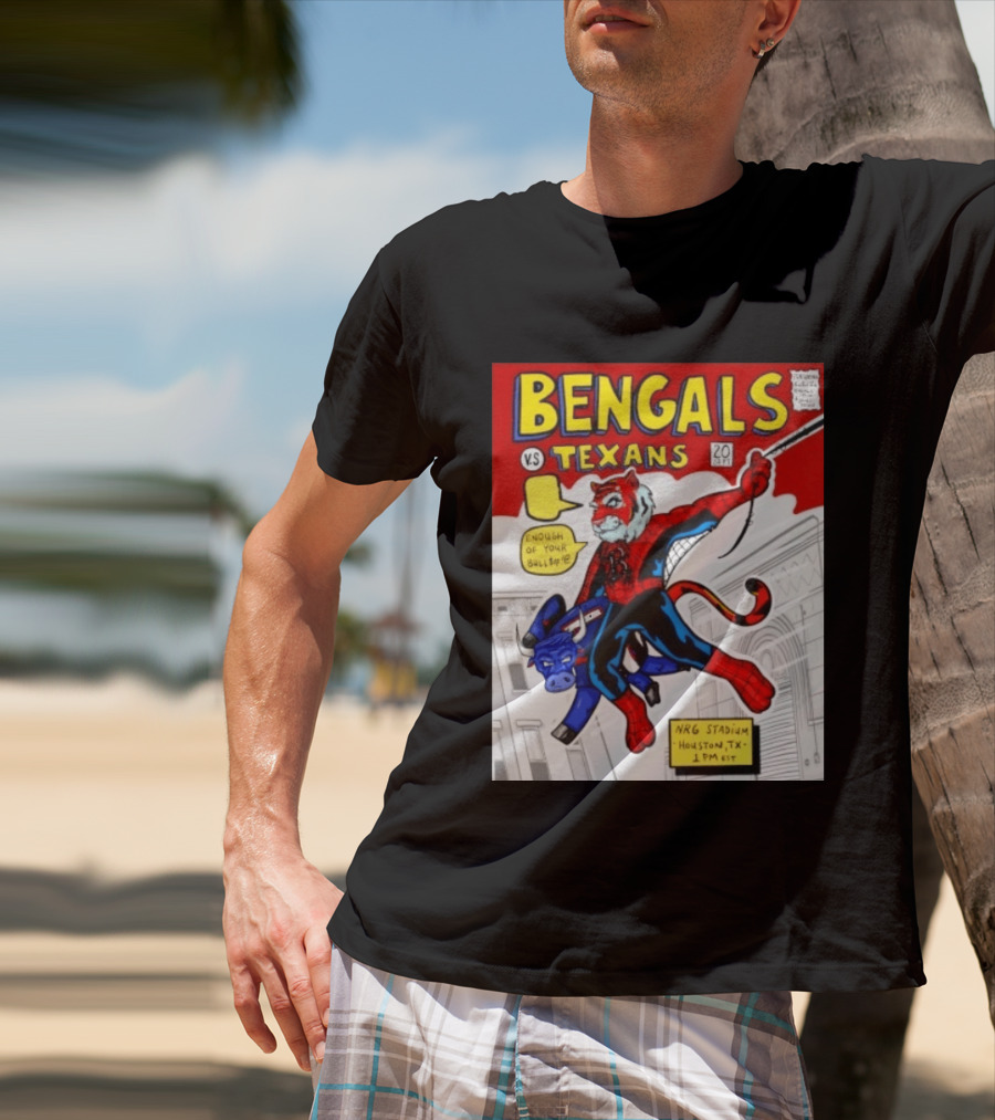 Bengals Vs Texans Week 2 Game Day NRG Stadium Houston 1PM EST Comic T-Shirt
