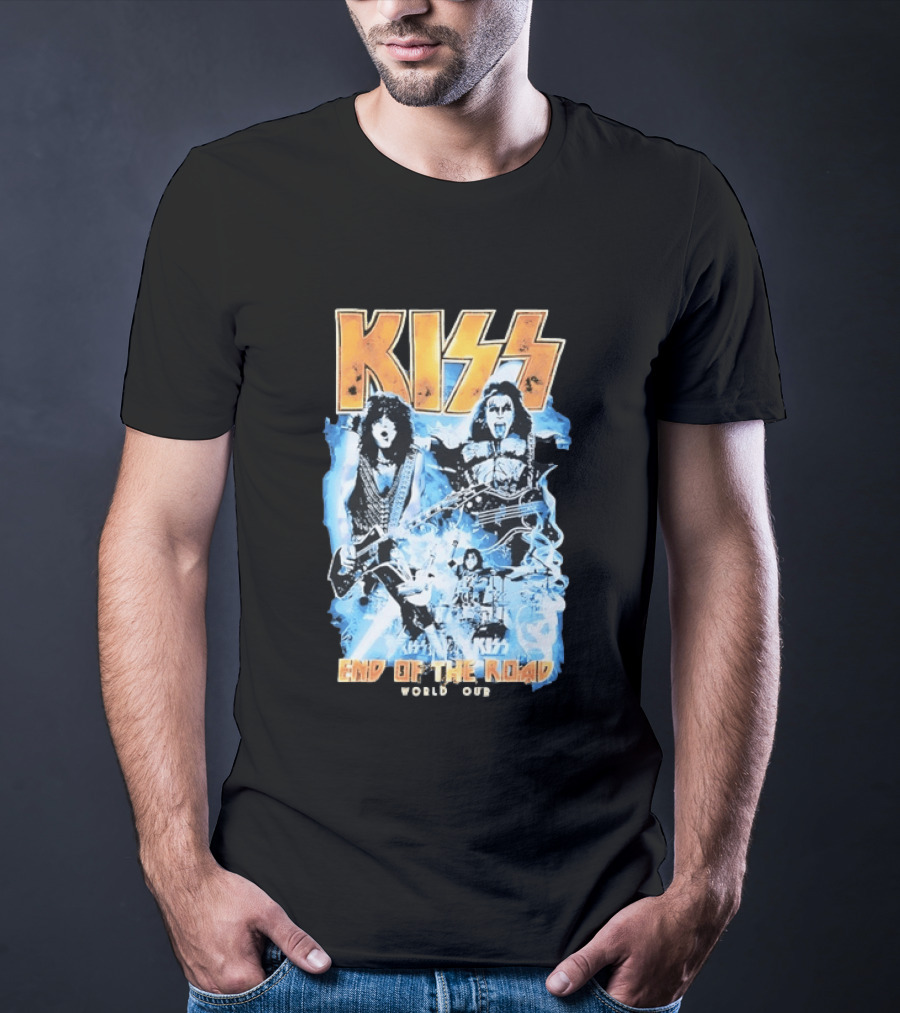 Kiss End Of The Road World Tour Rock Music Iconic Band Image T-Shirt