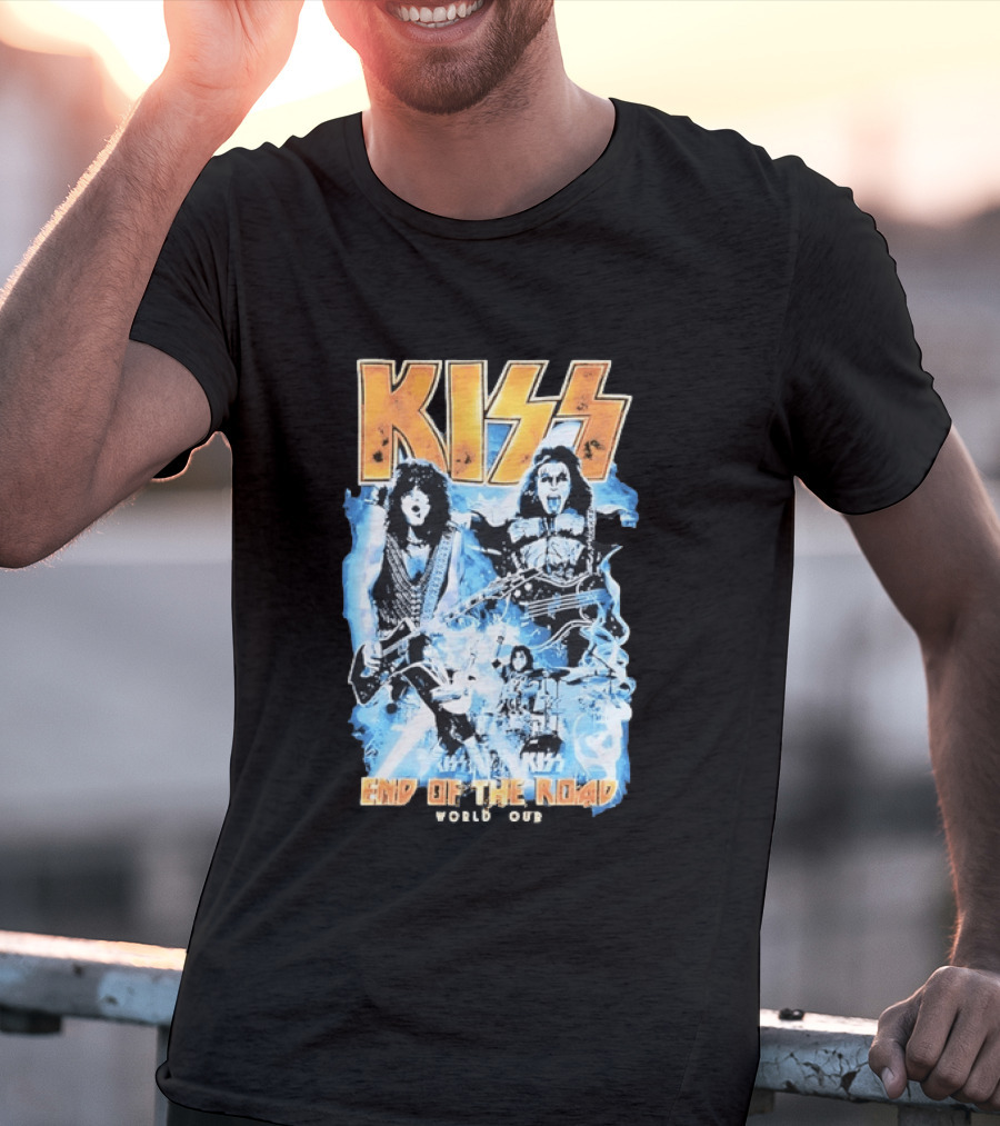 Kiss End Of The Road World Tour Rock Music Iconic Band Image T-Shirt