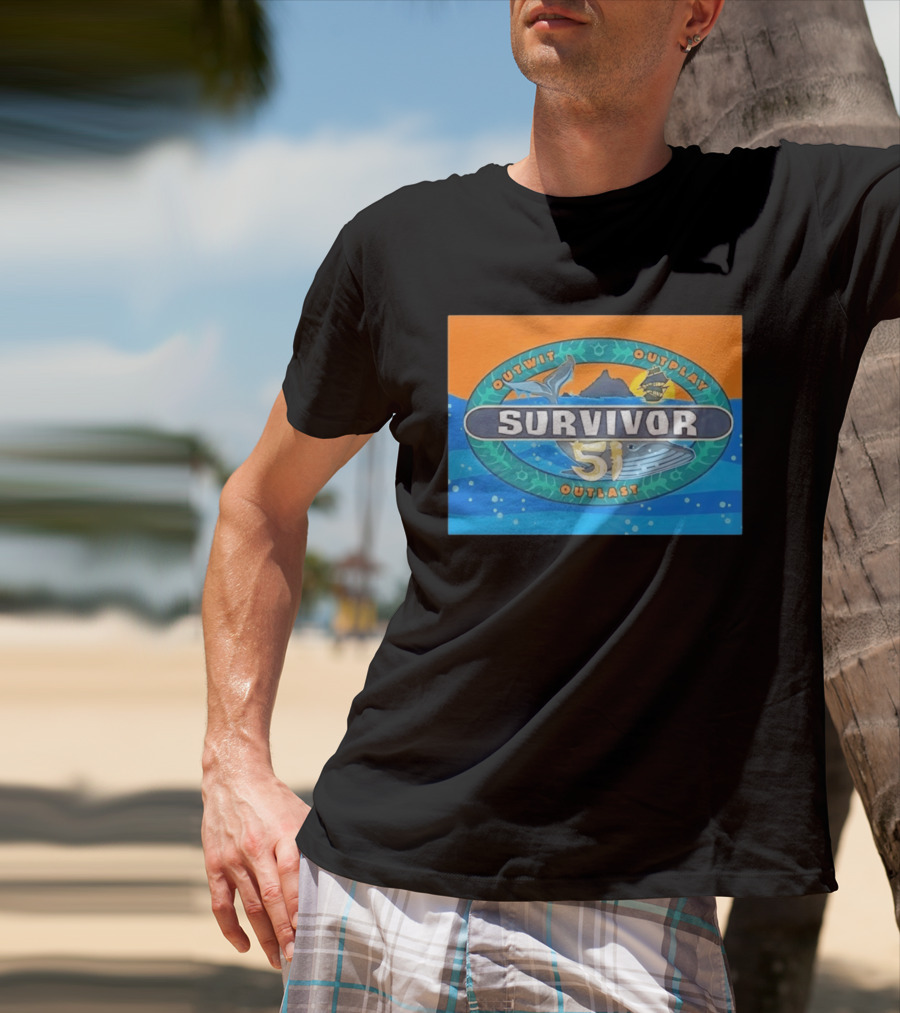 Survivor 51 Outwit Outplay Outlast Whale And Ship Reality TV T-Shirt