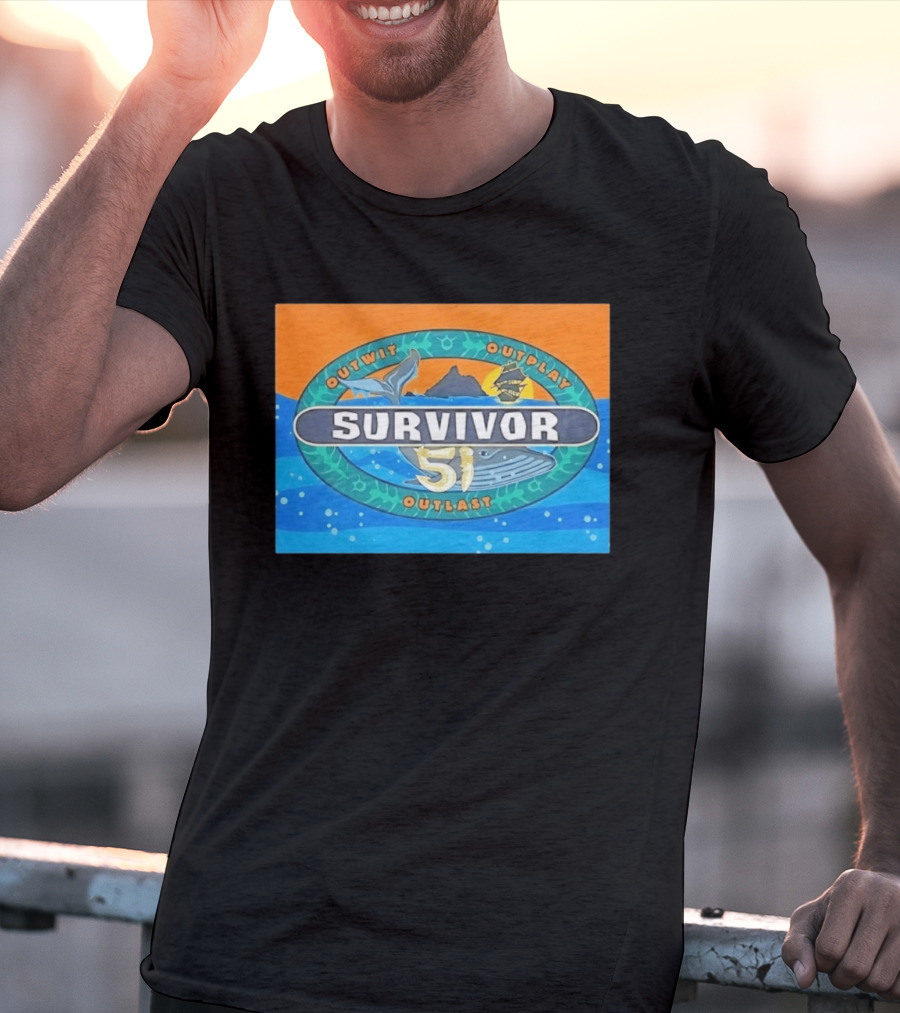 Survivor 51 Outwit Outplay Outlast Whale And Ship Reality TV T-Shirt
