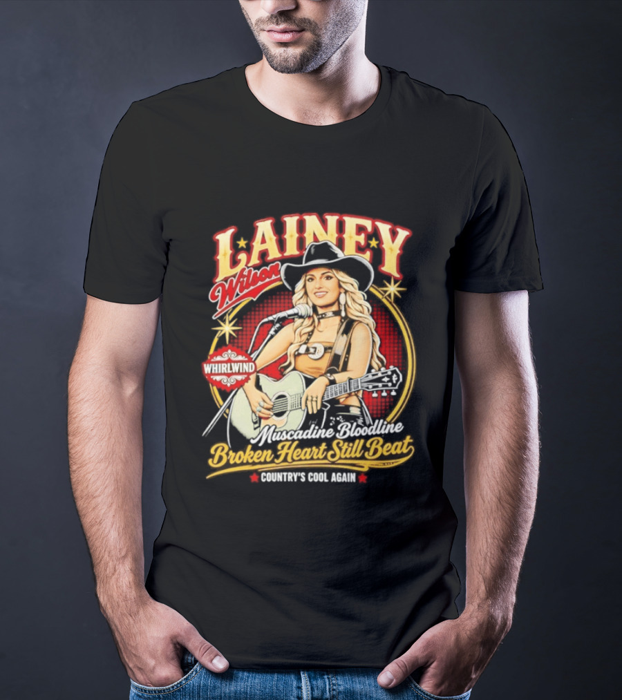 Lainey Wilson Whirlwind Muscadine Bloodline Broken Heart Still Beat Country's Soul Again T-Shirt