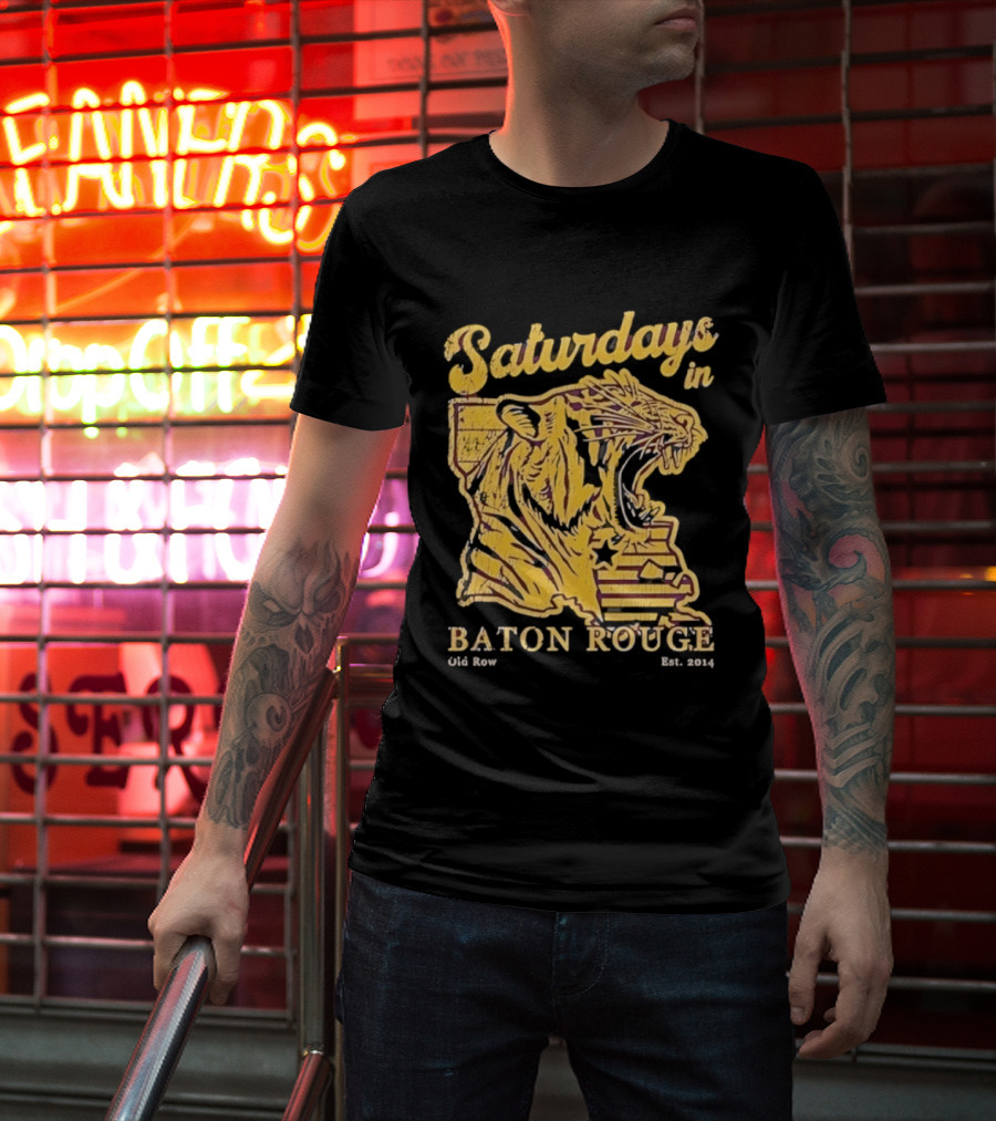 Saturdays In Baton Rouge Tiger Old Row Est 2009 T-Shirt