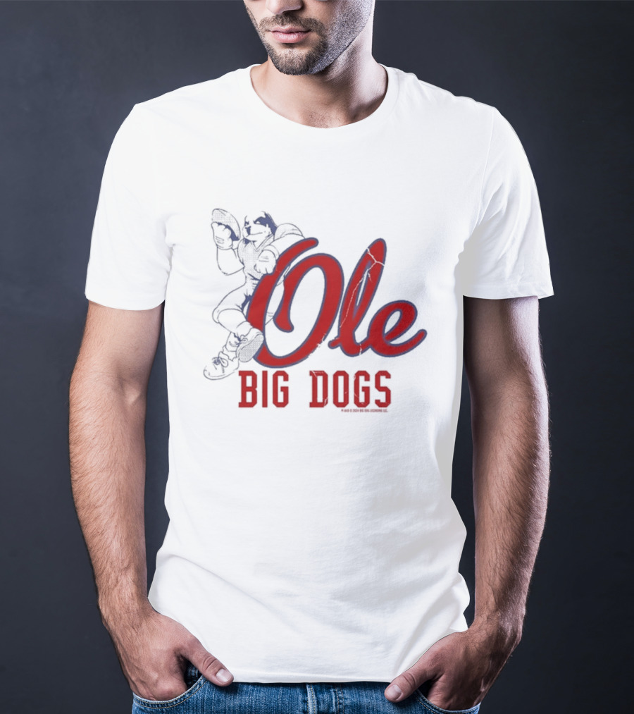 Ole Big Dogs Mississippi Football Spirit BDCF T-Shirt