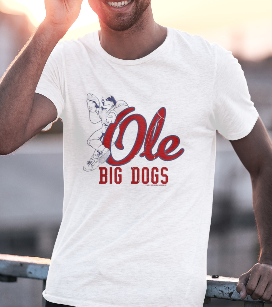 Ole Big Dogs Mississippi Football Spirit BDCF T-Shirt
