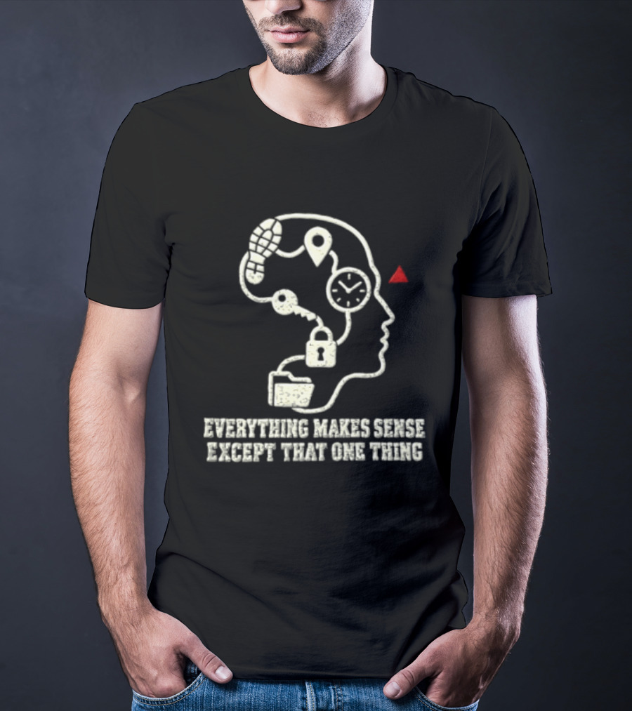 Everything Makes Sense Lock And Brain Puzzle Concept T-Shirt
