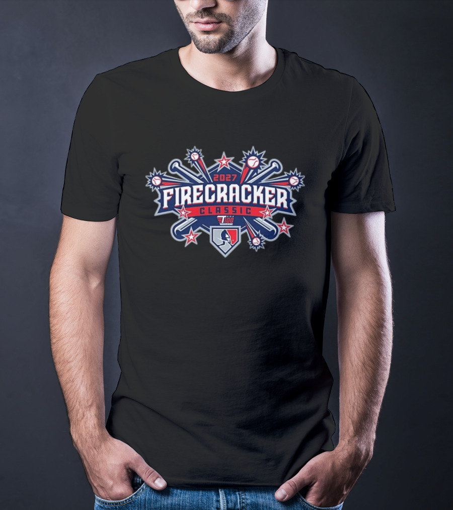 2027 Firecracker Classic Baseball Celebration With Stars And Bats T-Shirt