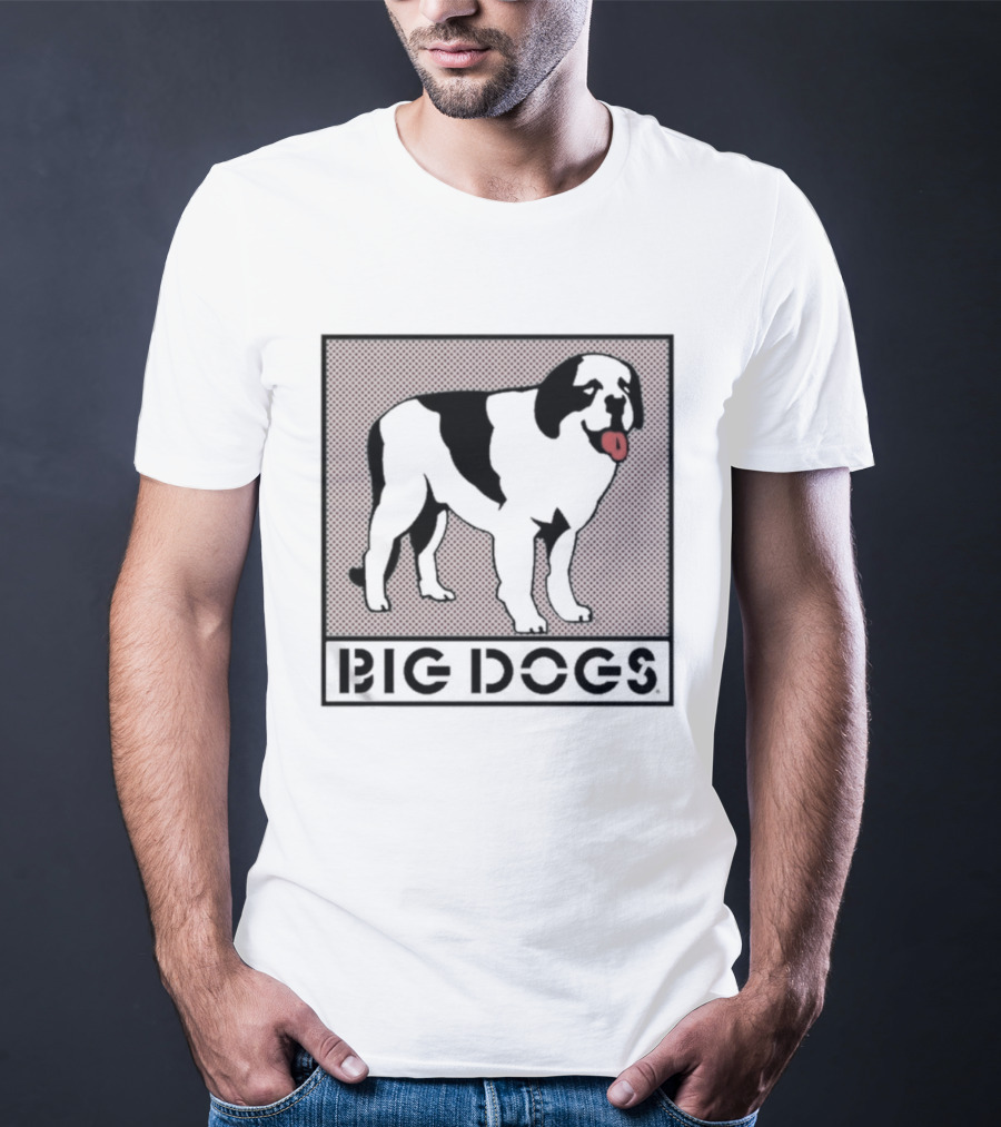 Big Dogs Saint Bernard Box Pink T-Shirt