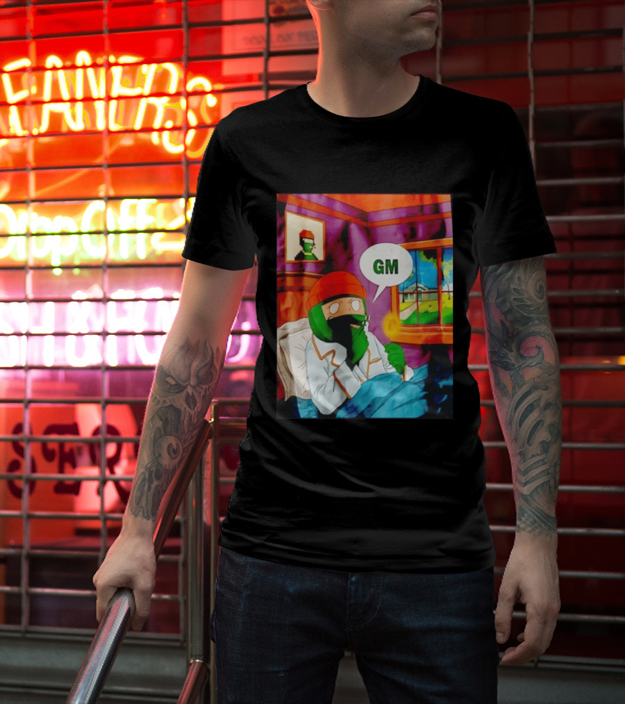 GM Crypto Morning Pepe Bitcoin Meme Blockchain T-Shirt