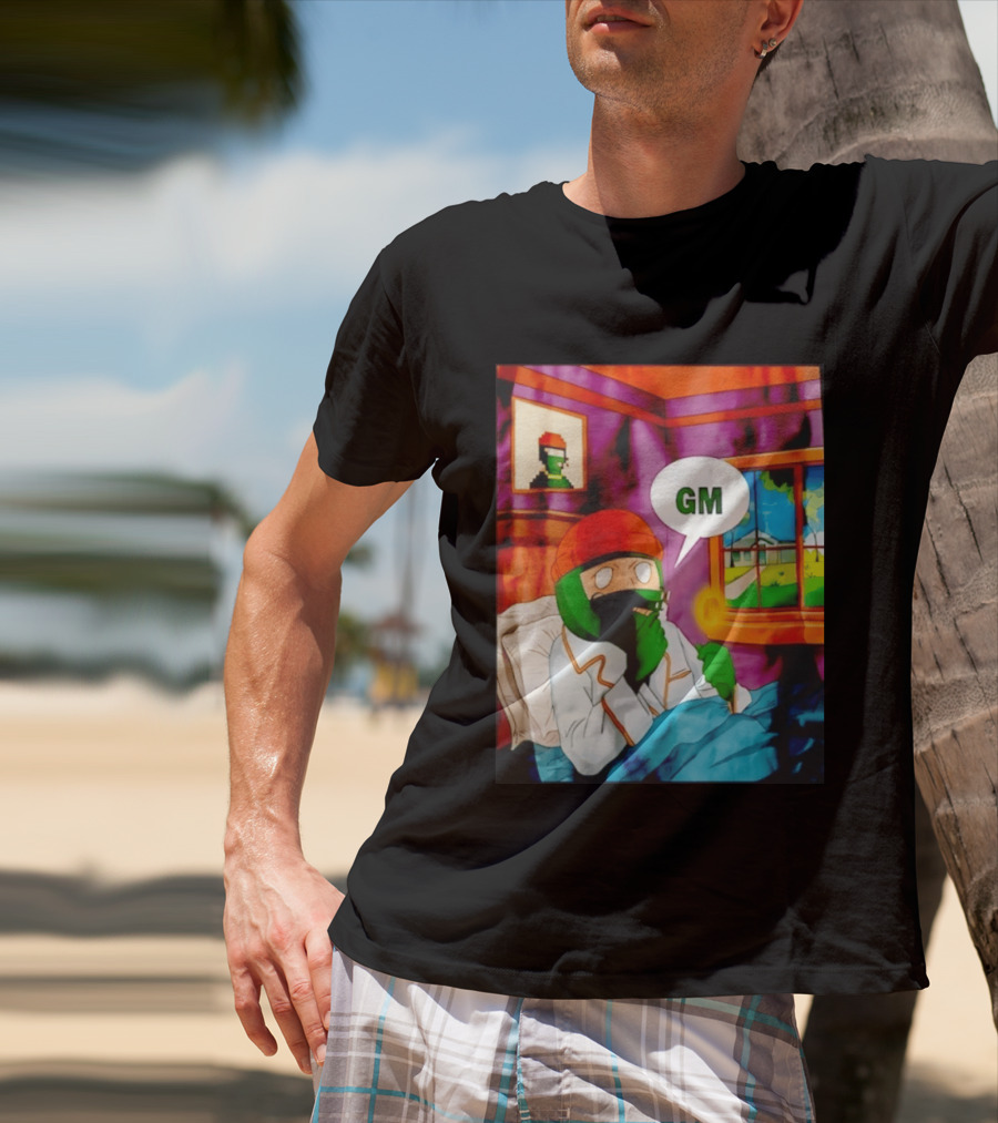 GM Crypto Morning Pepe Bitcoin Meme Blockchain T-Shirt