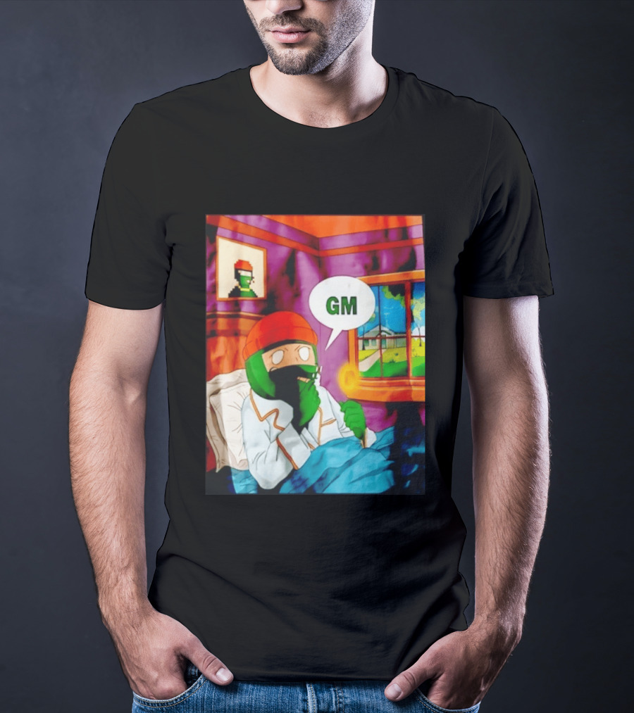 GM Crypto Morning Pepe Bitcoin Meme Blockchain T-Shirt