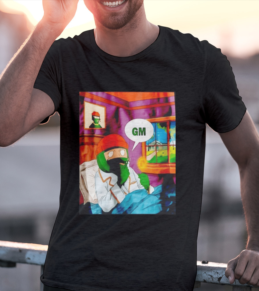 GM Crypto Morning Pepe Bitcoin Meme Blockchain T-Shirt