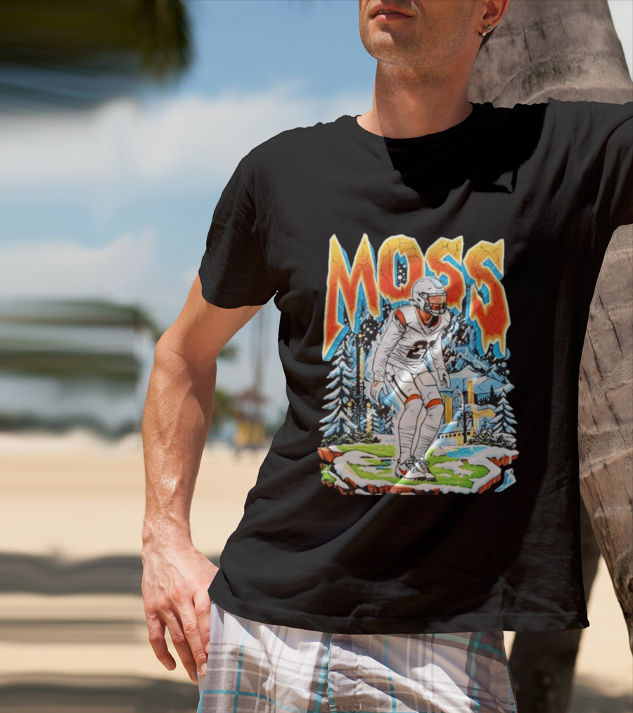 Randy Moss 21 Winter Scene Minnesota Vikings Legend T-Shirt