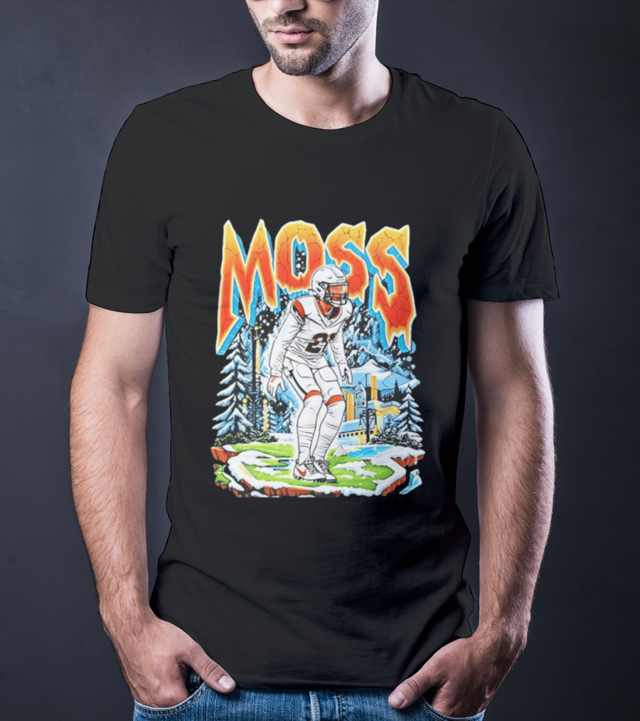 Randy Moss 21 Winter Scene Minnesota Vikings Legend T-Shirt