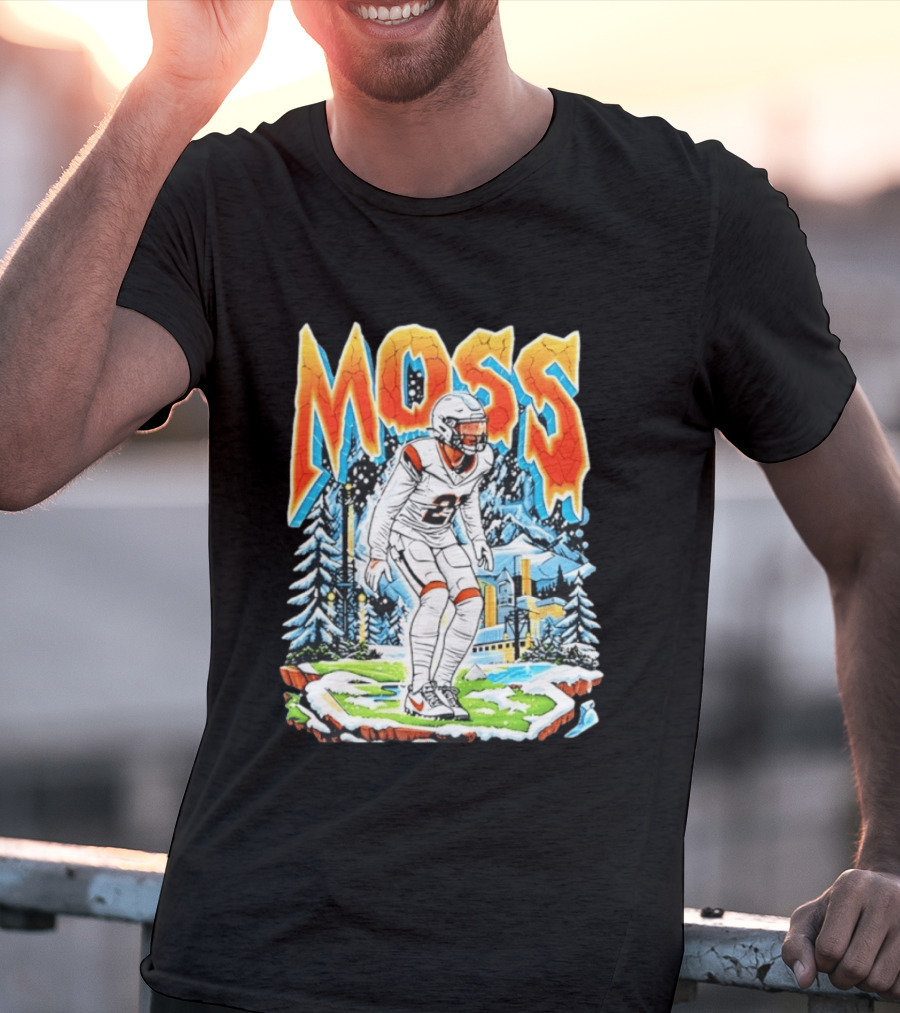 Randy Moss 21 Winter Scene Minnesota Vikings Legend T-Shirt