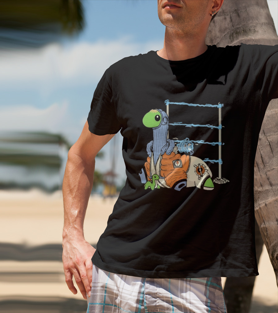 Wattson Nessie Apex Legends Character With Baby Nessie And Fences T-Shirt