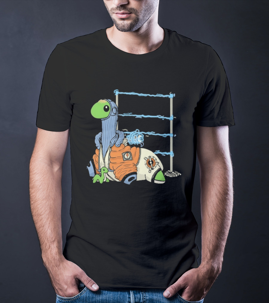 Wattson Nessie Apex Legends Character With Baby Nessie And Fences T-Shirt