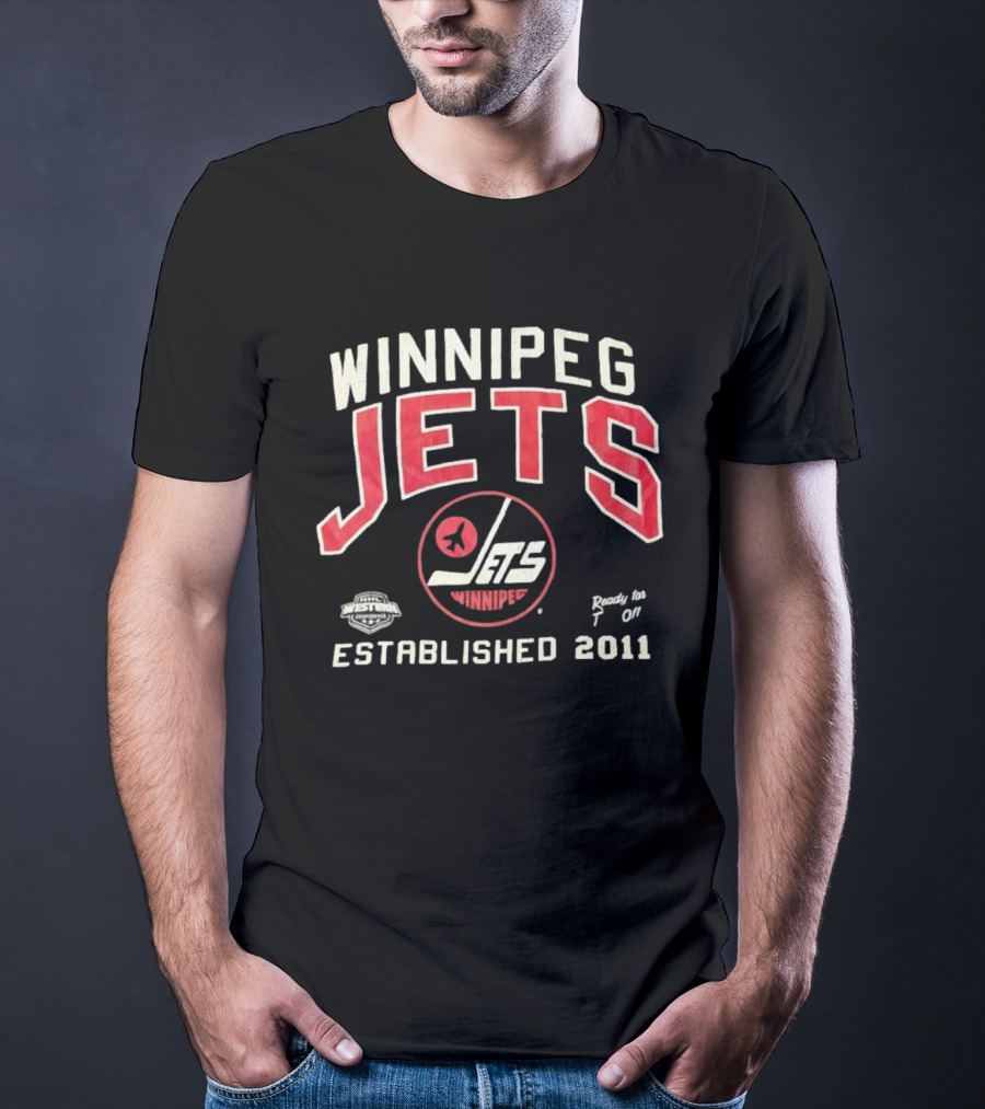 Winnipeg Jets NHL Western Conference Ready To Jet Off Established 2011 T-Shirt