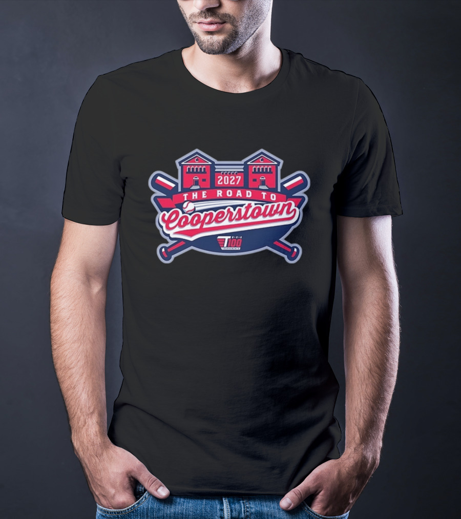 The Road To Cooperstown 2027 Baseball USA 100 T-Shirt