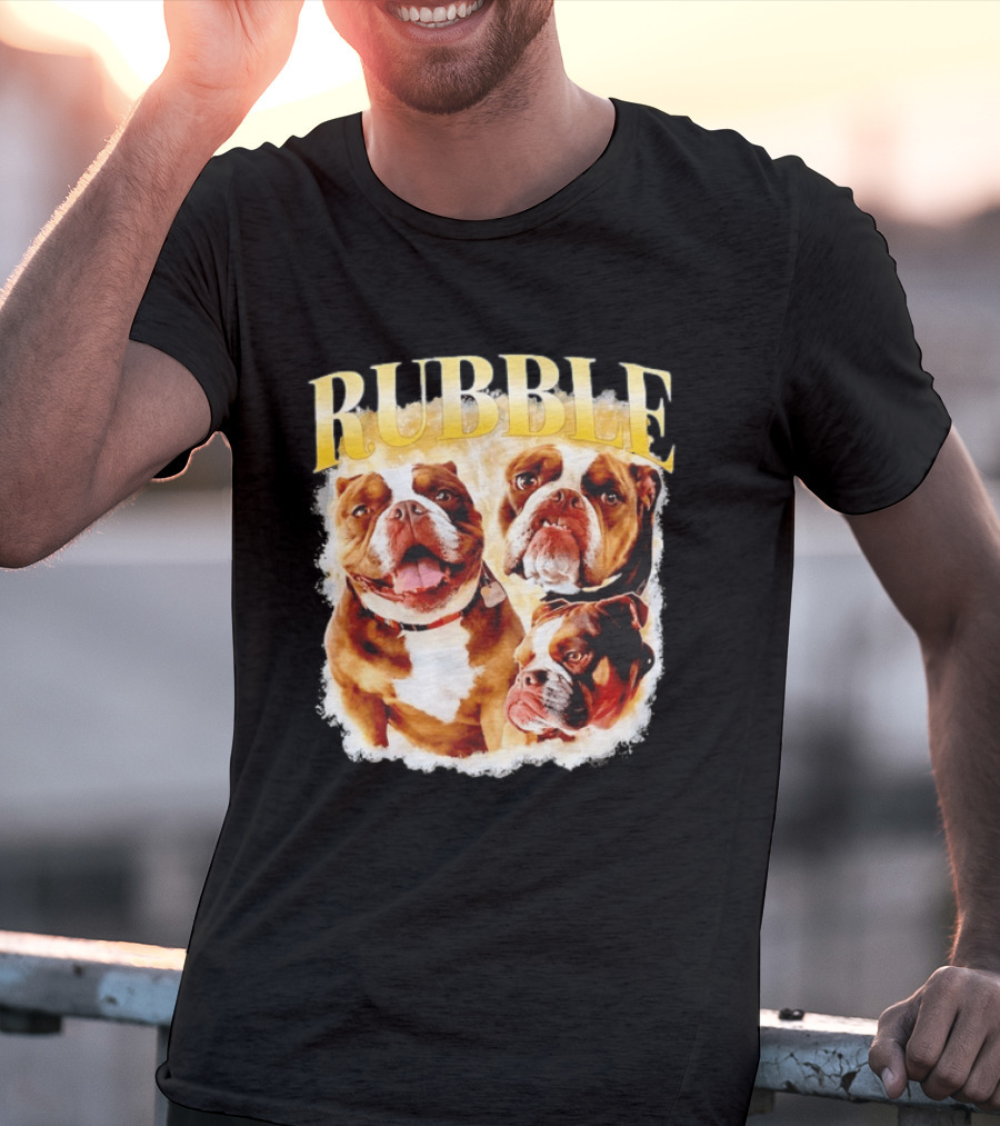 Rubble English Bulldog Dog Lover T-Shirt