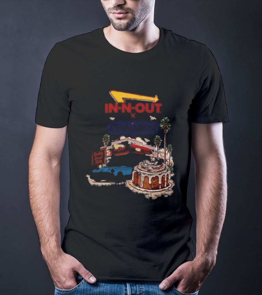 IN N OUT Cinnabon Sweet Stops Better Together Vintage Vibes T-Shirt
