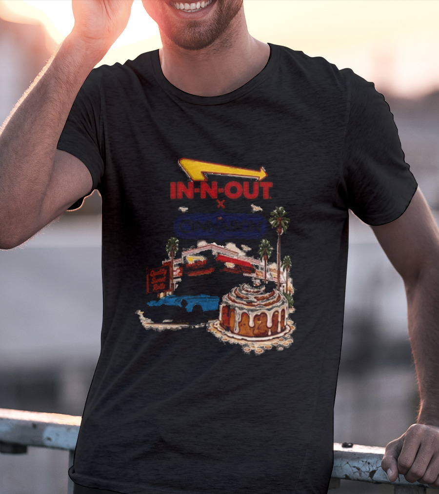 IN N OUT Cinnabon Sweet Stops Better Together Vintage Vibes T-Shirt