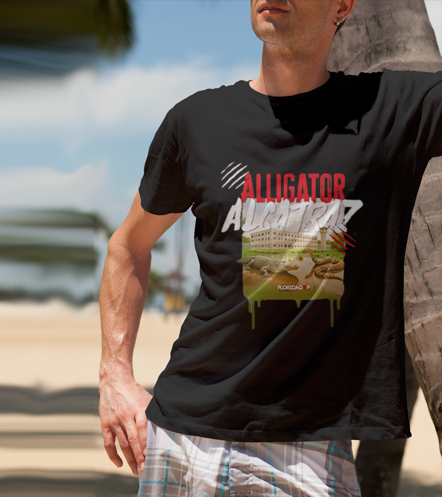 Alligator Alcatraz Florida Wildlife Scene T-Shirt