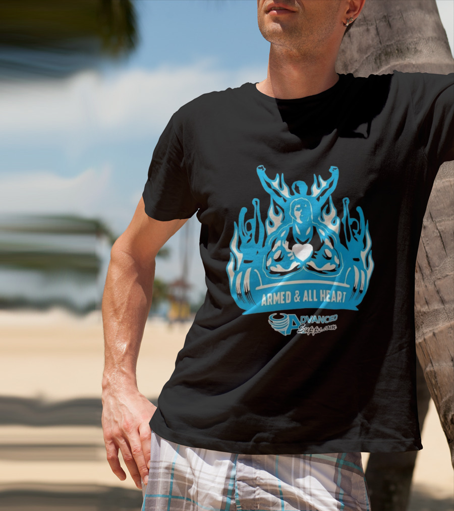 Armed & All Heart Advanced Supps Bodybuilding Fitness Motivation T-Shirt