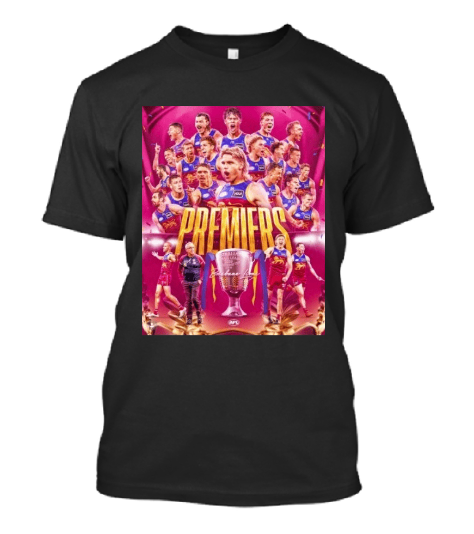 Brisbane Lions AFL 2026 Premiers Premiership Cup Celebration T-Shirt