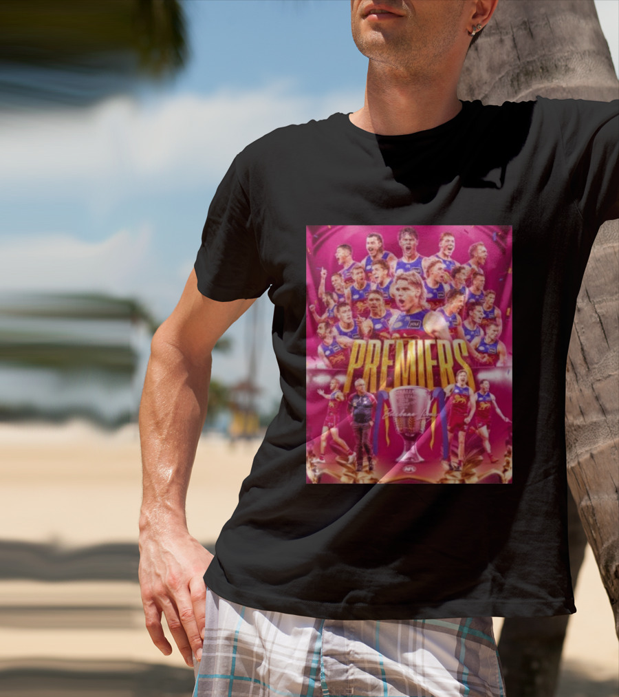 Brisbane Lions AFL 2026 Premiers Premiership Cup Celebration T-Shirt