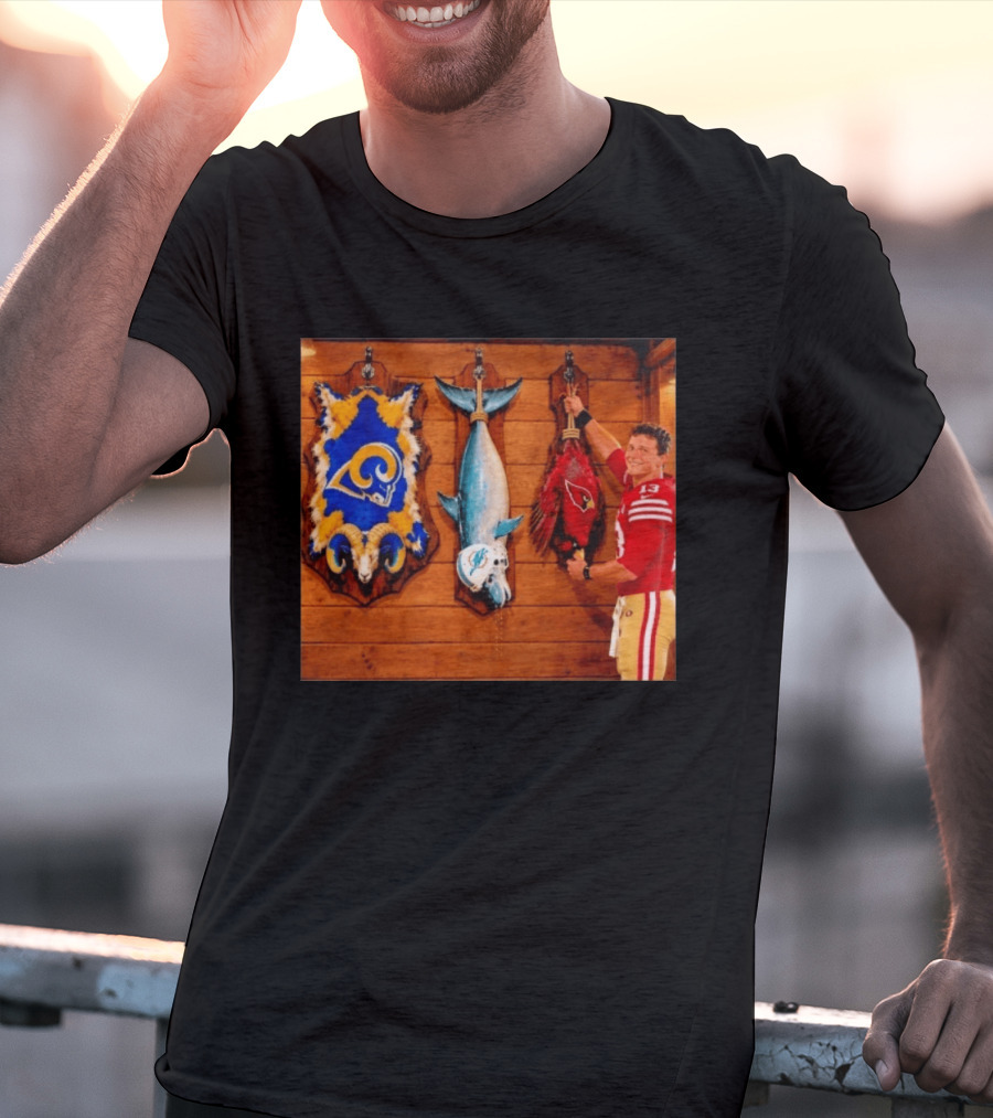 Brock Purdy San Francisco 49ers Los Angeles Rams Miami Dolphins Arizona Cardinals Victory Display T-Shirt